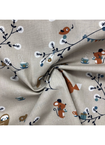 Printed cotton fabric for kids