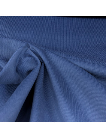 Ribbed velvet cotton - Blue