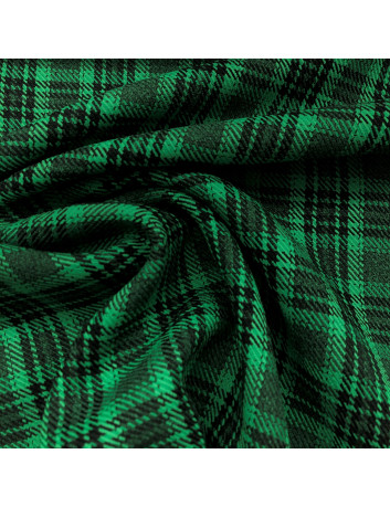 Tartan polyester fabric -...