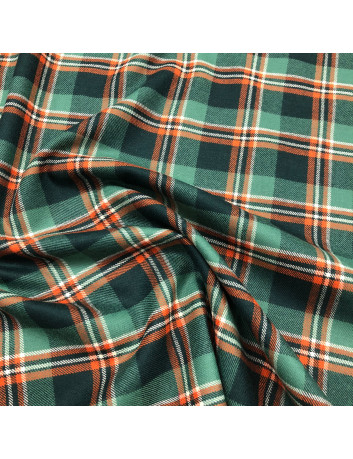 Tartan wool fabric - green