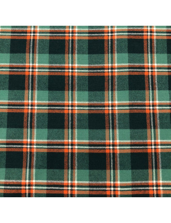 Tartan wool fabric - green