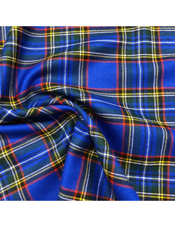 Tessuto scozzese in lana - Blu